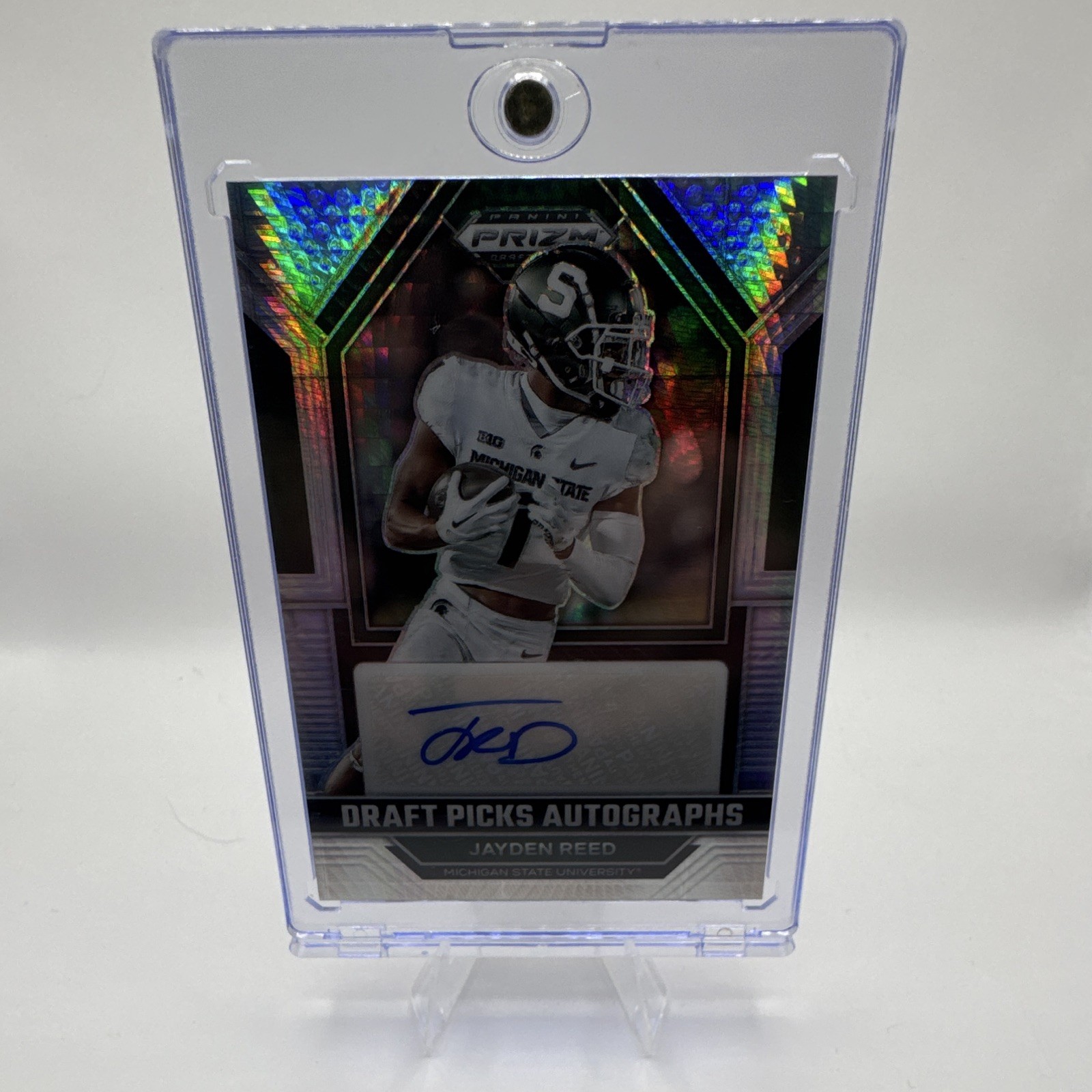2023 Panini Prizm Draft Picks - Draft Picks Autographs Jayden Reed Hyper Prizm