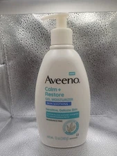 AVEENO Calm + Restore Gel Moisturizer Soothing Delicate Dry Sensitive Skin 12 oz