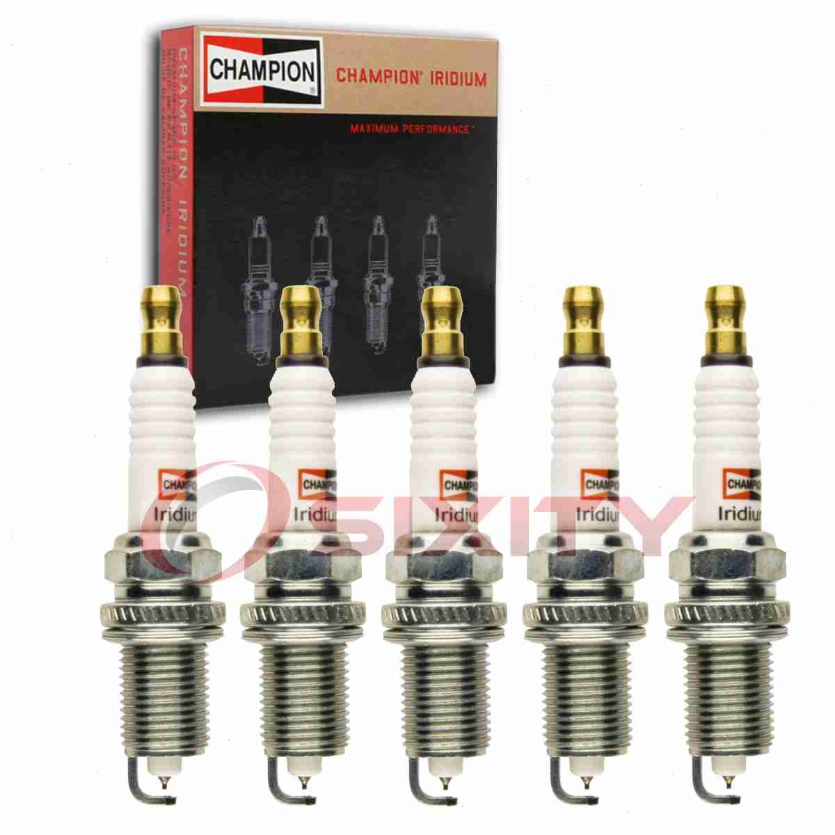 5 pc Champion Iridium Spark Plugs for 1992-1994 Acura Vigor 2.5L L5 Ignition du