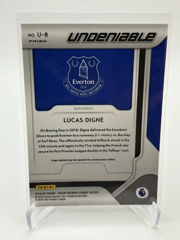 Lucas Digne 2019-20 Panini Prizm Premier League Undeniable #U-8 Hyper Prizm - Image 2 of 2