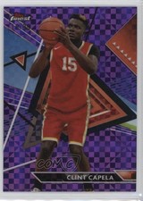 2023 Topps Finest Uncommon Purple Checkerboard Refractor 18/99 Clint Capela 5i3