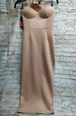 Entry Women's Dress Size M Bodycon After 5 Strapless Neck Collar Zipper Back