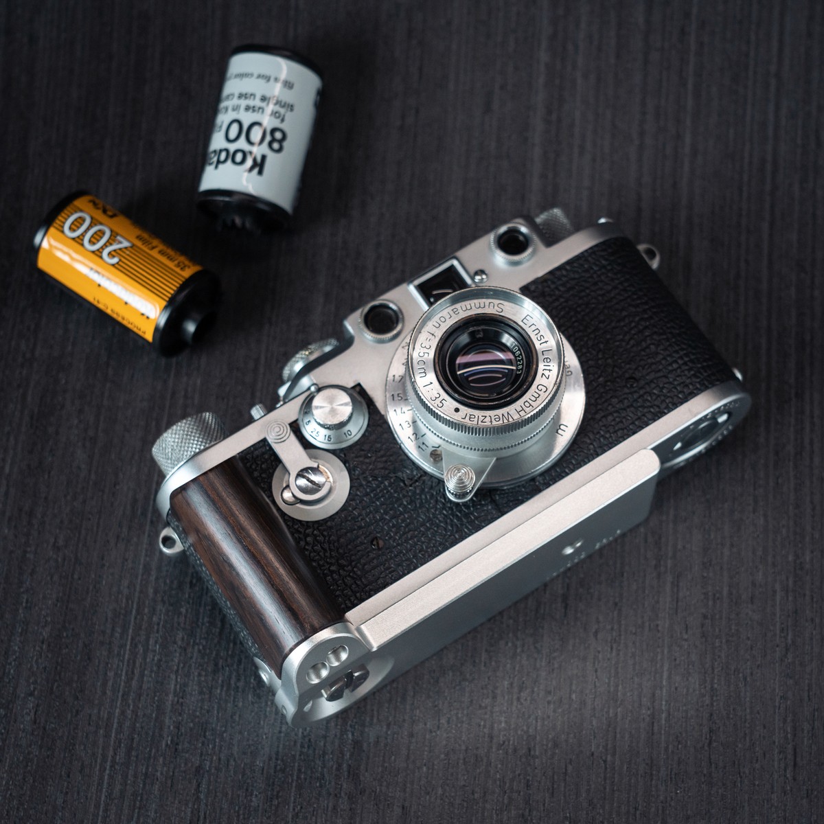 Wood L Hand Grip Holder Fr Leica IIIF IIIG 3f 3g Camera