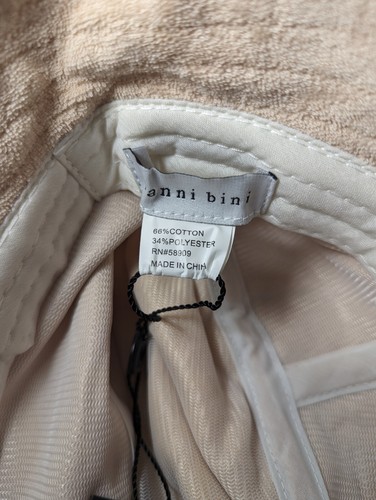 NEW- Size: One Size - Gianni Bini Terry Cloth Bucket Hat Kimberly Whitman Tan - Picture 8 of 8