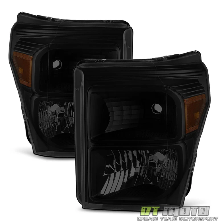 Faros izquierda+derecha Black Smoke 2011-2016 Ford F250 F350 F450 Super Duty 11-16 Foto 2 de 4