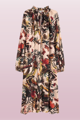 wide cut dress h&m H&amp;M + Wide-Cut Lace Dress