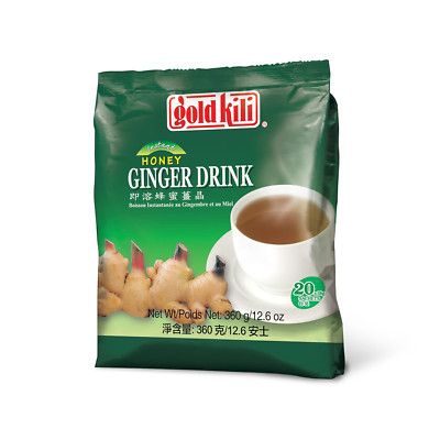 Gold Kili Instant Ginger Beverage, 0.63 Ounce Pack of 20