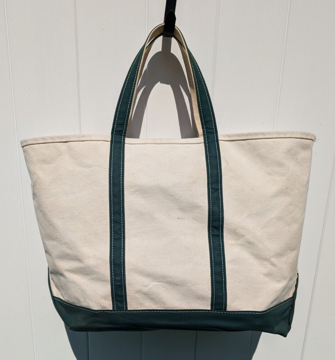 Vintage LL Bean Boat and Tote XL Extra Large Canvas Bag Vintage LL Bean Boat and Tote XL Extra Large Canvas Bag