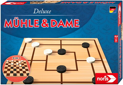 Noris Familienspiel Strategiespiel Deluxe - Mühle & Dame 606108012