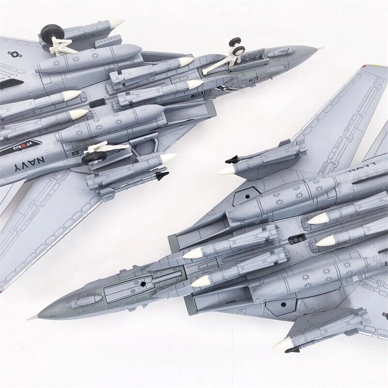 Modelo de jet fundido a presión Grumman F-14B Tomcat VF-103 Jolly Rogers 1/100 de la Marina de los Estados Unidos Wltk Foto 3 de 4