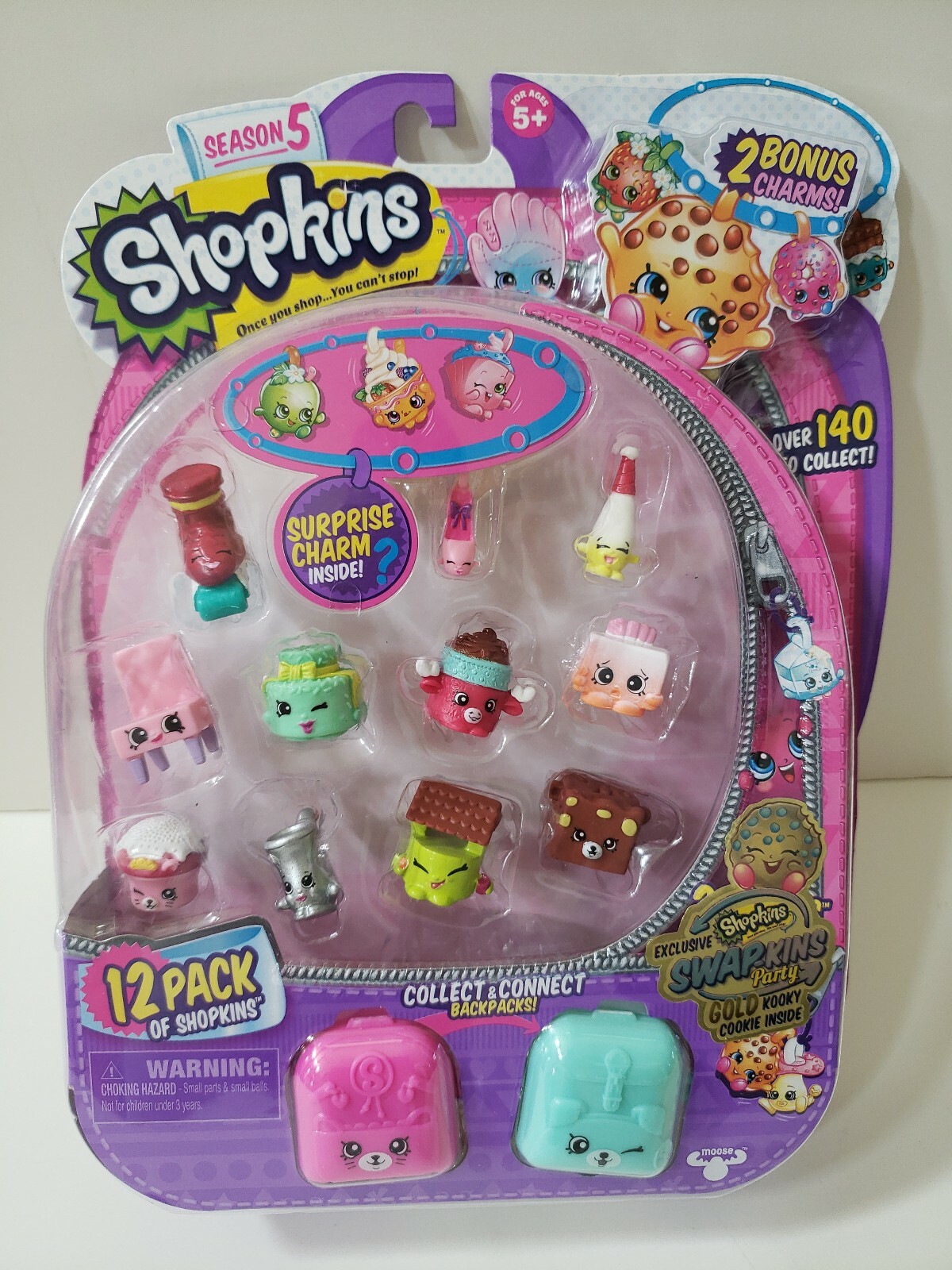Shopkins Season 5 12 Pack SwapKins Party Exclusive Golden Kooky Cookie ...