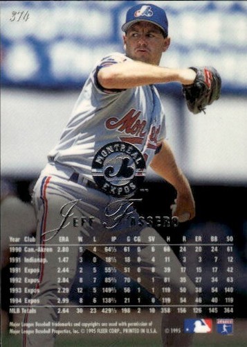 1995 Flair #374 Jeff Fassero - Picture 2 of 2