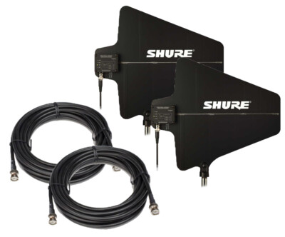 Shure UA874US-2UA825-K Microphone Antenna Bundle f/ULX-D Series Wireless Systems