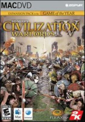 Civilization: Warlords 4 MAC CD w/ Manual historical battle strategy game add-on