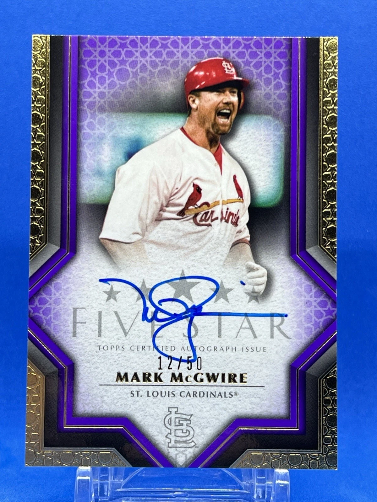 2023 Mark McGwire Topps Five Star Auto Purple #12/50 #FSA-MMC St Louis Cardinals