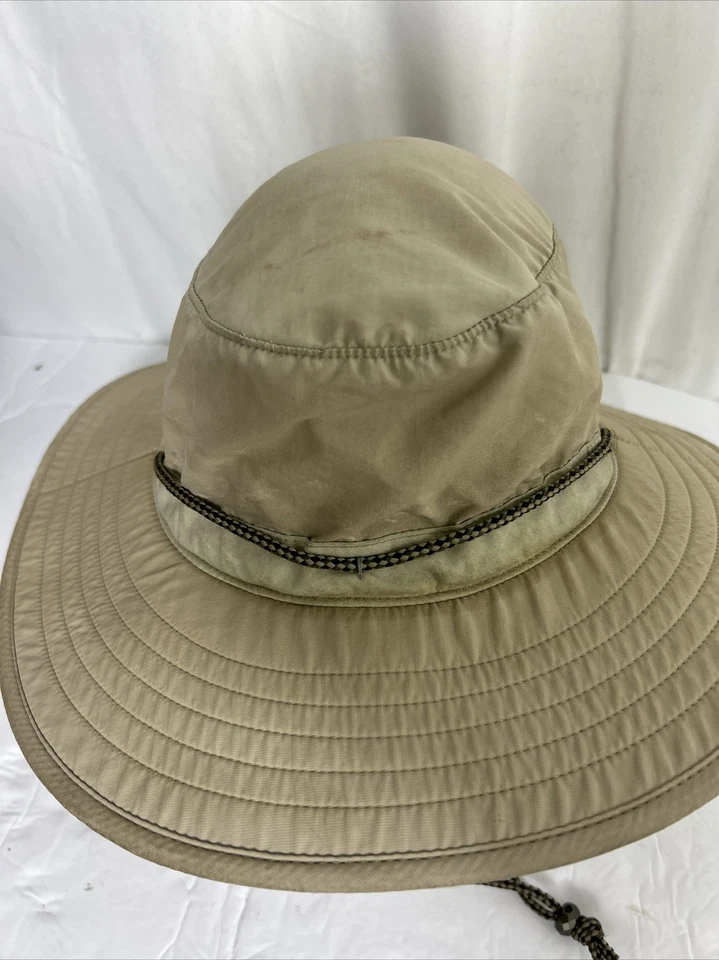 Sombrero REI Beige Caqui Adulto L/XL Bucket Boonie Nylon Exterior Con Correa Foto 3 de 4