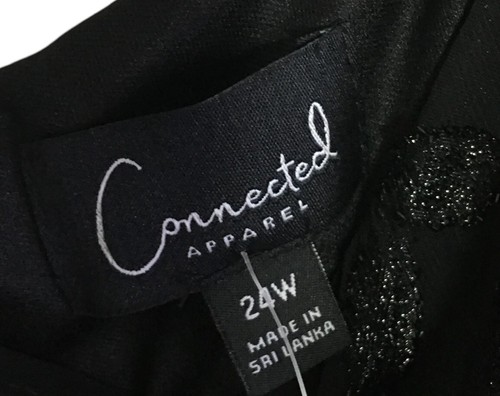 Connected Apparel Jumpsuit Women's Size 24 W Black Layered - Picture 7 of 8