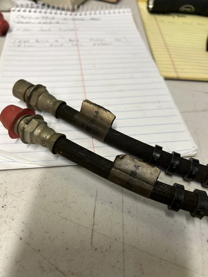 1972 1973 1974 PINTO NOS FORD 盘式制动软管对 OEM D2FZ-2078-A — 第 2/4 张图片