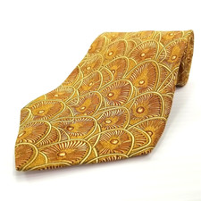 Vtg Chaps Ralph Lauren Luxury Tie Geometric Pattern Printed Silk Necktie 56" x 4