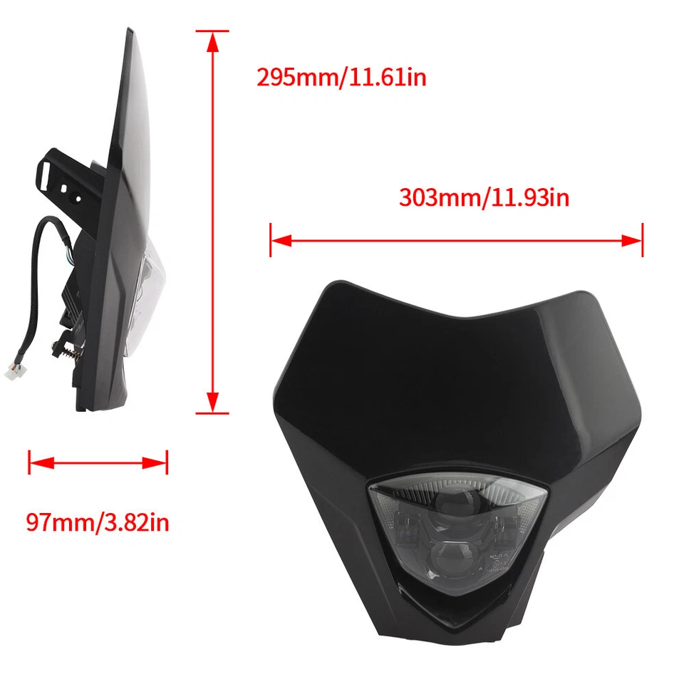 LED Headlights Headlamp Fits 2014 HUSQVARNA FE 250/350/450/501 TE 125/250/300 - Image 4 of 4