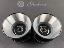 2X Studevox Metal Black NAB Adapters For Open Reel To Reel Tape Recorders