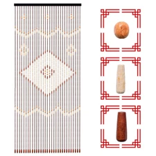 31 Line Bead Curtain, String Door Curtains Beaded Wooden Curtain For Doorway