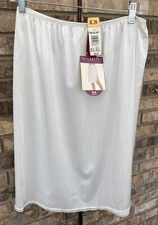 Vintage Vassarette White Nylon Half Slip Tailored Classic Style 1122- XL 24  New