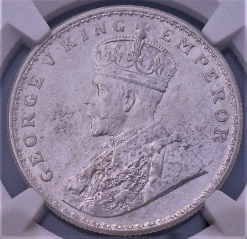 1919 (C) India  Rupee ,  NGC MS 62 , nice  silver  coin     # 1401, 40-1