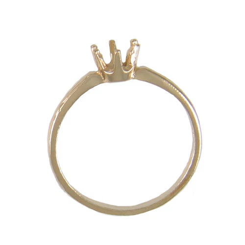 PRE-NOTCHED 5MM ROUND SOLITAIRE RING IN 10K YELLOW GOLD CR114-10KY - Image 3 of 3