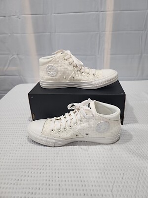 Converse All Star CTAS Madison Mid Top Beige White Shoes Sneakers Women's Sz 8.5