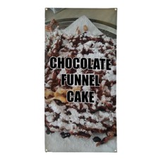 Vertical Vinyl Banner Multiple Sizes Chocolate Funnel Cakes Food and Drink