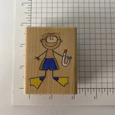 Me & My Big Ideas Rubber Stamp Danny Scuba Boy MRS10502 Creative Beginnings