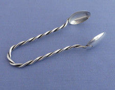 Grimminger - Zuckerzange - gedreht - 925er Silber - Sterling - ca. 10,5 cm