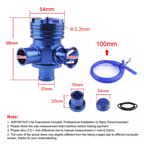 1.8T 2.7T Turbo Diverter Dump Blow Off Valve BOV Boost for VW Audi Jetta Beetle - Picture 2 of 13