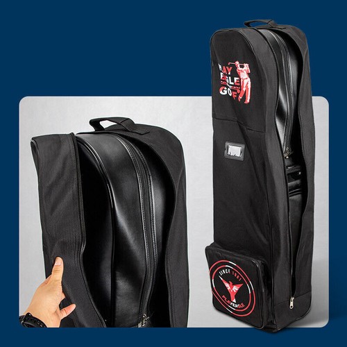 Folding Golf Aviation Bag with Wheels Golf Club Bag Golf Travel Bag Lightweight - Picture 11 of 31