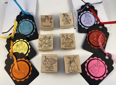 Stampin Up Just For Fun Stamp Set + Tag Card Set of 6 NEW Holidays Occasions