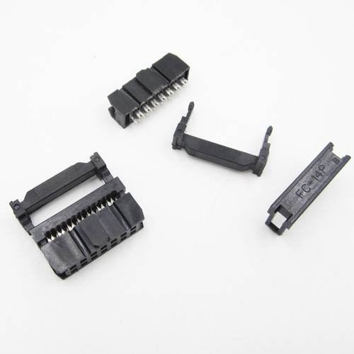 10PCS 2.54mm Pitch 2x7 Pin 14 Pin IDC FC Female Header Socket Connector FC-14 - Picture 2 of 4