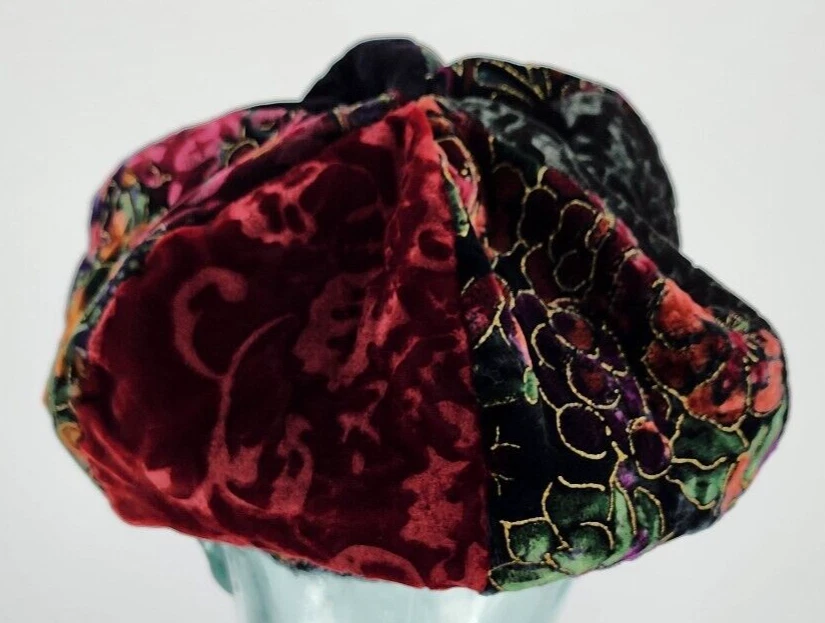 De Colección Venetian Paradise Reversible Terciopelo Sombrero Retro Divertido Pobre Niño Panadero Newsboy Foto 4 de 4