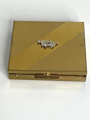 Vintage Max Factor Compact Loose Powder w/ Screen & Puff Sword & Moon Shriners