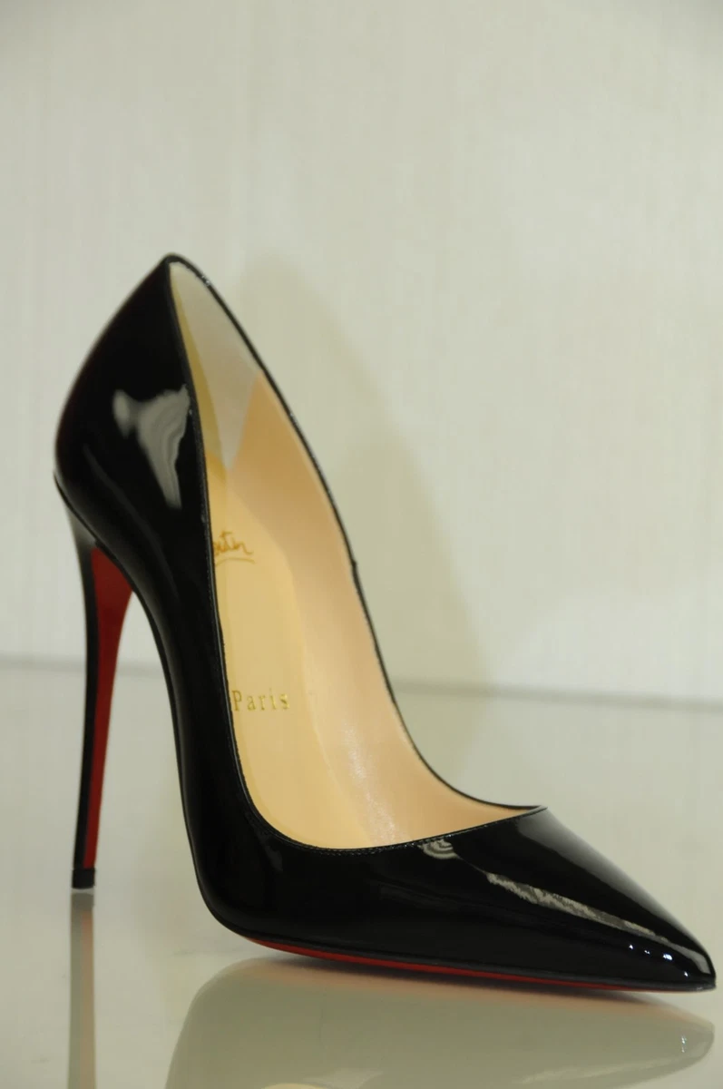 New Christian Louboutin SO KATE 120 Black Patent Leather Stiletto