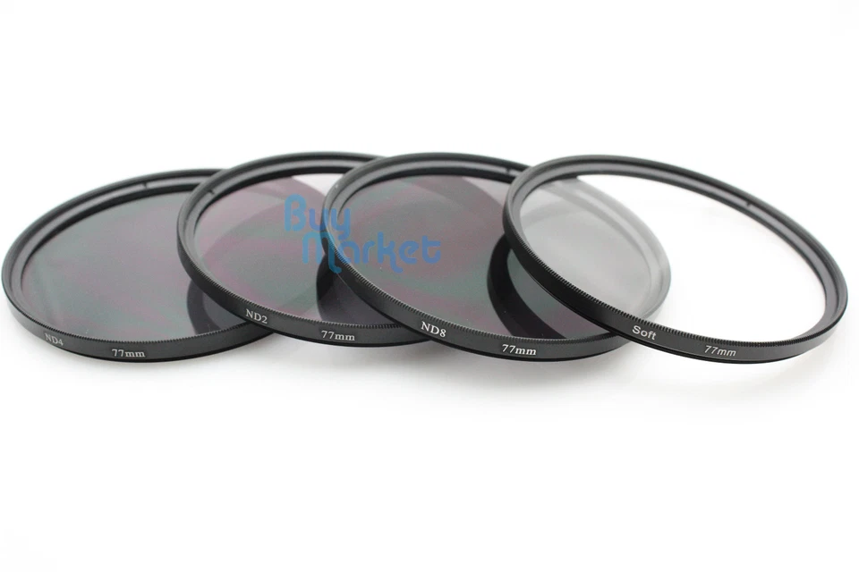 New 77mm ND2​+ND4+ND8 +Soft Filter ND Kit Set with CASE for DC DSLR Camera Lens - Image 2 of 3