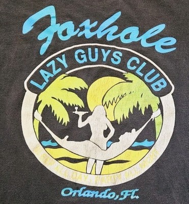 Rare Vintage 90s Foxhole Strip Club T-Shirt Orlando Florida Single Stitch Large