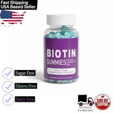 Biotin Collagen Skin  Nails Vitamins Hair Health Supplement Gummies 60 Ct