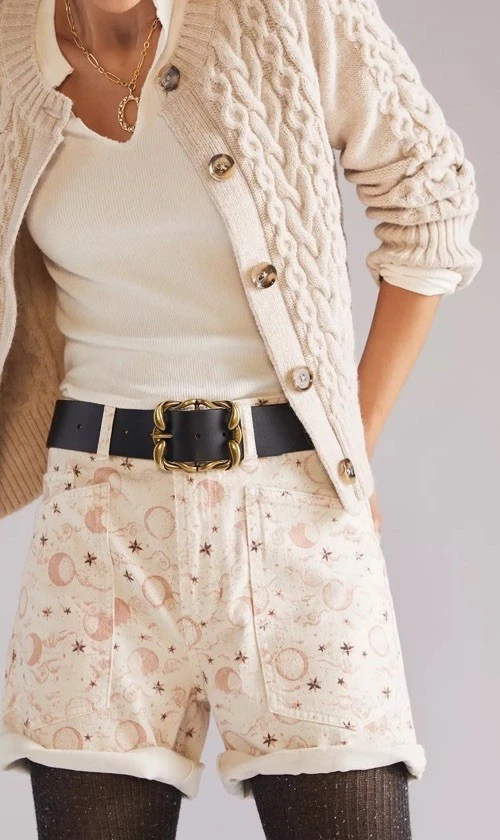 Pantalones cortos utilitarios Anthropologie Cocorrina para mujer Wanderer tiro alto celestial 26 Foto 3 de 4