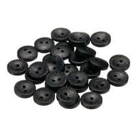 30Stk HolzknöPfe Zum NäHen,13Mm,2 LöCher,Rund,Zum Basteln,FüR Kleidung,Schwarz