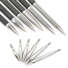 12pcs Archery Arrowheads 100-300Gr Screw Points Tips Practice Target Shooting