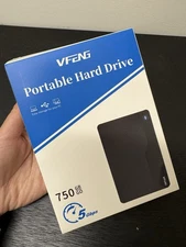 750GB Portable External Hard Drive VFENG - USB 3.0 Hard Drive/Game Drive - New