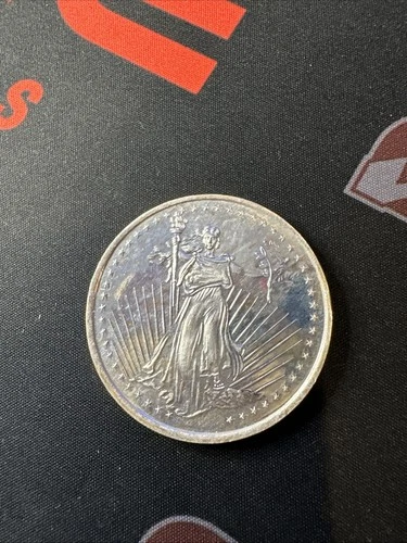 Saint Gaudens Silver Towne 1 oz .999 Fine Silver Round Ounce Vintage Eagle (C)