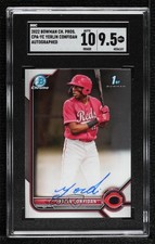 2022 Bowman Chrome Prospect Yerlin Confidan #CPA-YC SGC 9.5 Mint+ Auto 0z5y