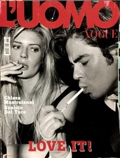 L'UOMO VOGUE Magazine 2002 BENICIO DEL TORO Chiara Mastroianni TYSON BALLOU